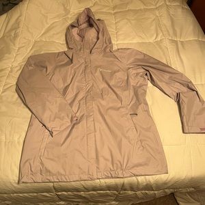 NEVER WORN Columbia rain jacket. Color is a light lavender! Size XL